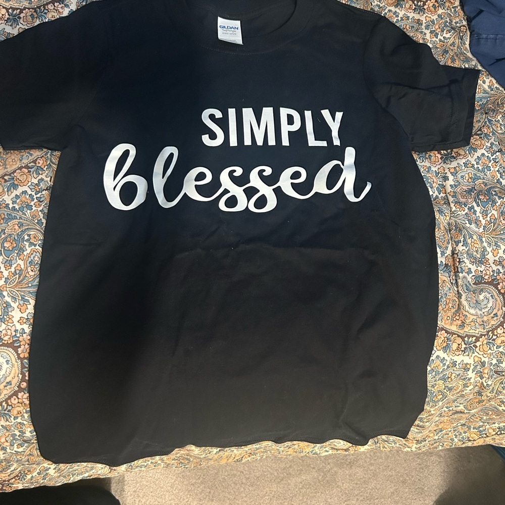 Simple Blessed Gildan Black Softstyle XS T-Shirt